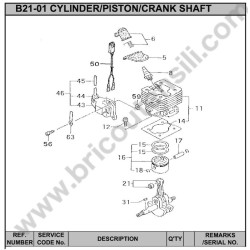 Ricambi Hitachi per Decespugliatore CG40EK-LP