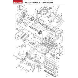 Makita Spare Parts for Planer KP312S - Drawing