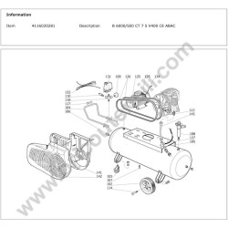 Gruppo Pompante per Compressore a Cinghia A29B BLU