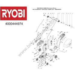 RYOBI RLM13E33S Rasaerba Ricambi - Esploso