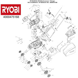 RYOBI RY18LM37A-140 Lawn Mower Parts - Drawing