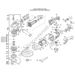 Milwaukee AG21-230E Parts - Drawing
