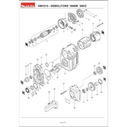 Makita Spare Parts for Breaker Hammer HM1810 - Drawing