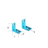 Angle plate with 2 holes