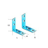 Angle plate with 4 holes