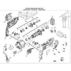 AEG Percussion Drill BE750R Parts - Drawing