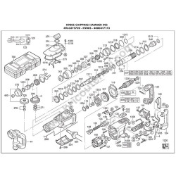 Milwaukee K900S Demolition Hammer Parts - Drawing