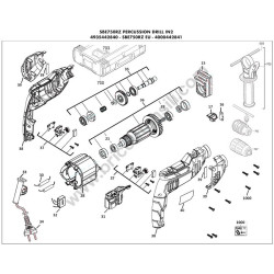 AEG Percussion Drill SBE750RZ Parts - Drawing
