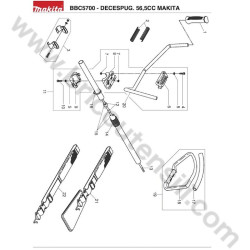 Makita Spare Parts for Brush Cutter BBC5700 - Drawing 1