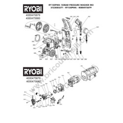 RYOBI RY150PWA Pressure Washer Parts - Drawing