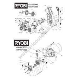 RYOBI RY170PWA Idropuitrice Ricambi - Esploso