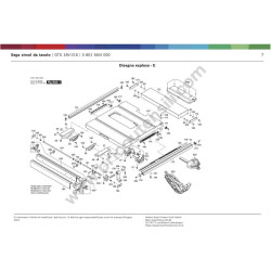 Bosch Ricambi per Sega GTS 18V-216 - Esploso