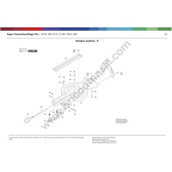 Bosch Ricambi per Troncatrice GCM 18V-216 - Esploso 5