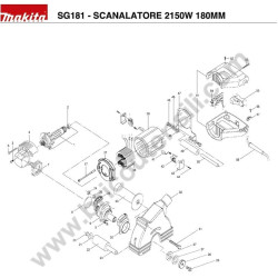 Makita Wall Chaser SG181 Spare Parts - Drawing