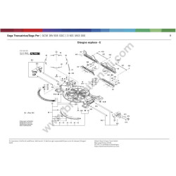 Bosch Compound Mitre Saw GCM 18V-305 GDC Parts - Drawing
