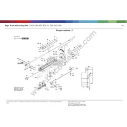 Bosch Compound Mitre Saw GCM 18V-305 GDC Parts - Drawing 1