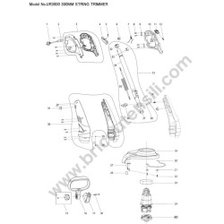 Makita Spare Parts for Electric Trimmer UR3000 - Drawing