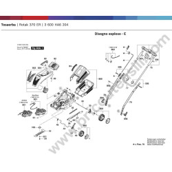 Bosch Rotak 370 ER Lawnmower Parts - Drawing