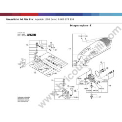 Bosch Idropulitrice Aquatak 1350 Euro Ricambi - Esploso
