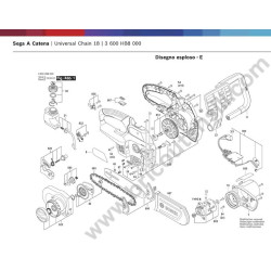 Bosch Chainsaw UniversalChain18 Parts - Drawing