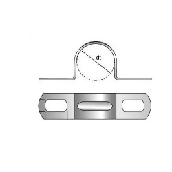 Heavy duty pipe bracket with two hole