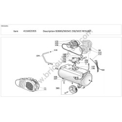 Gruppo Pompante per Compressore a Cinghia A29B BLU