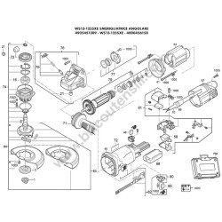 AEG Angle Grinder WS13-125SXE Parts - Drawing