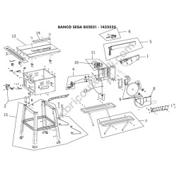 Valex Table Saw BS2031 Parts - Drawing