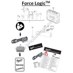 Milwaukee M18HCCT-201C CRIMPER Parts - Drawing
