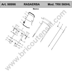 Ama Rasaerba a Scoppio a Trazione TRX-560HL Esploso Ricambi