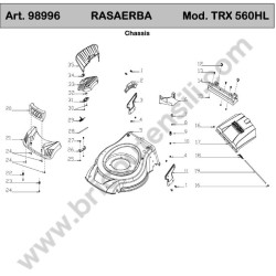 Ama Rasaerba a Scoppio a Trazione TRX-560HL Esploso Ricambi 2