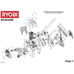 RYOBI RCS4240B Petrol Chainsaw Parts Diagram