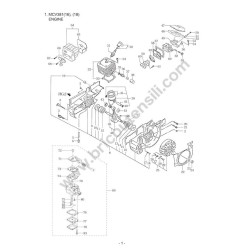 Maruyama Chainsaw MCV381 Parts Diagram