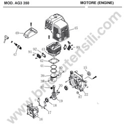 Ama Spare Parts Diagram for Brushcutter AG3 350 - 4