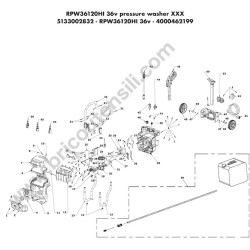 RYOBI RPW36120HI Idropuitrice Esploso Ricambi