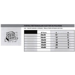 Rectangular internal rubber tip - 1