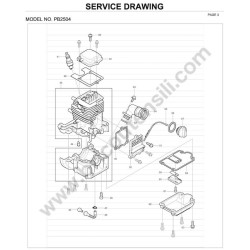 Dolmar Esploso Ricambi per Soffiatore 4T PB250.4 - 2