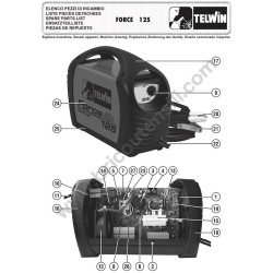 Esploso Ricambi Telwin per Saldatrice Inverter Force 125