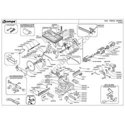 Compa-OMS Spare Parts Drawing for Portable Saws 2301 XL MAXIMA