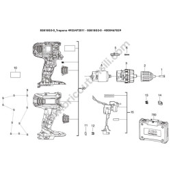 AEG BS18SBL2-202C Trapano Avvitatore IN2 Ricambi