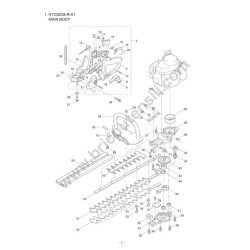 Maruyama Hedge Cutter HT230DS-R-01 Parts Diagram