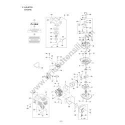 Maruyama Hedge Cutter KJHS750 Parts Diagram - 1