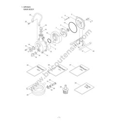 Maruyama Esploso Ricambi per Motopompa MP2523