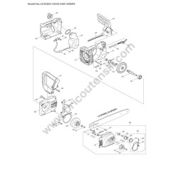 Makita Chainsaws UC3530A Parts Diagram - 1