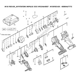 Milwaukee M18FID2-0X Parts Diagram