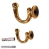 Embrasse hook in Polished Brass