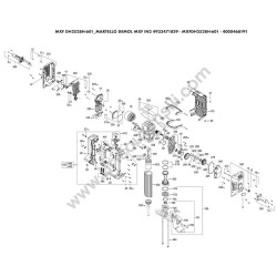 Milwaukee MXFDH2528H-601 Demolition Hammer Parts Diagram