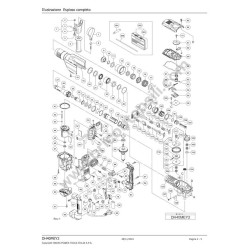 HIKOKI DH40MEY2 Rotary Hammer Parts Diagram