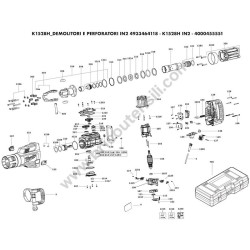 Milwaukee K1528H Demolition Hammer Parts Diagram