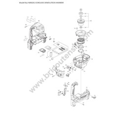Makita Cordless Hammer HM002G Parts Diagram - 1